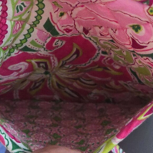 Vera Bradley Crossbody Bag Purse Mini Hipster Pinwheel Pink Preppy EUC - Picture 8 of 10
